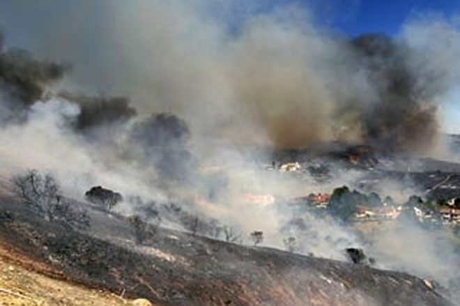 Building of Kazakh Kokshetau city local authorities catches fire