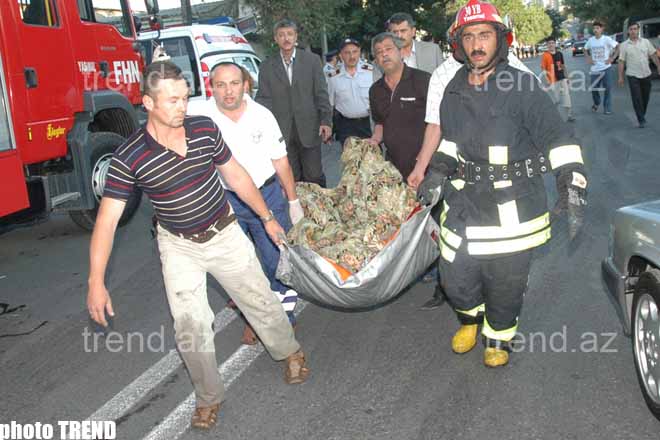 Fire in   Baku Centre Killed One