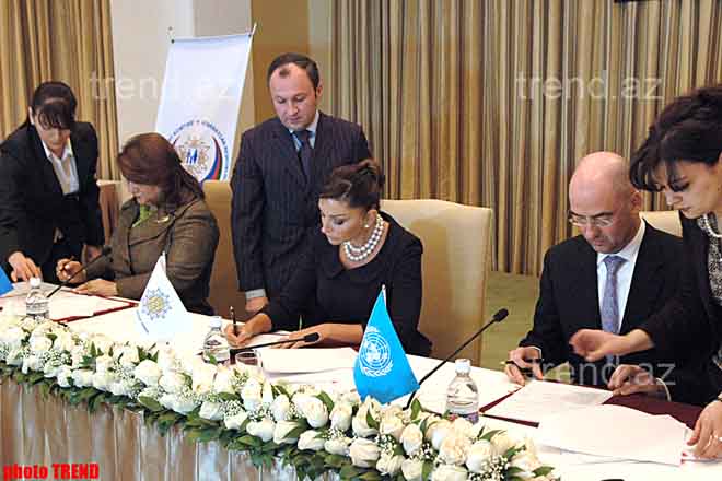 Heydar Aliyev Foundation to jointly with UNPF Carry Out a Project of Fight against Woman Violence
