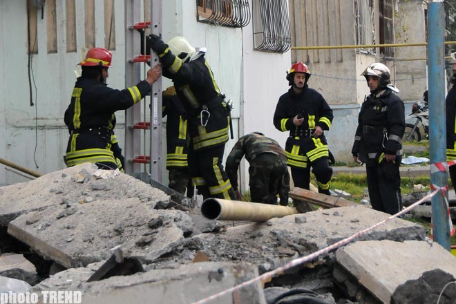 Residential building blasts in Baku