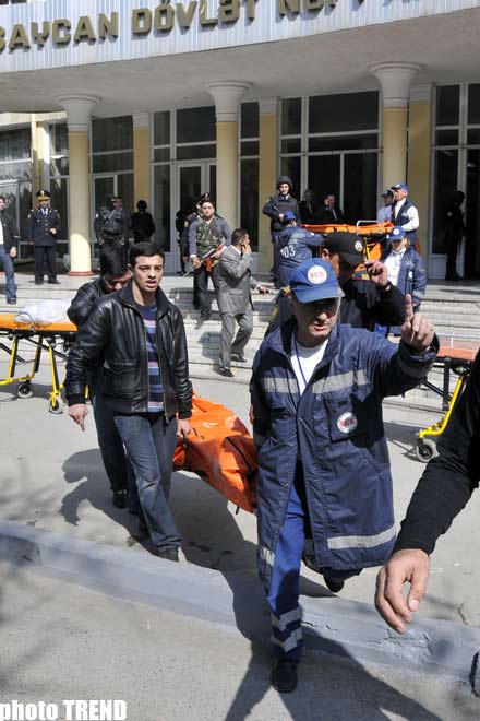 Shooting at the Azerbaijani university leaves many victims - Photosession