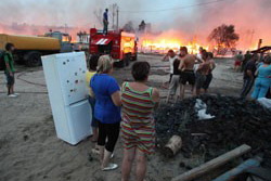 Death toll rises to 40 as Russians battle fires