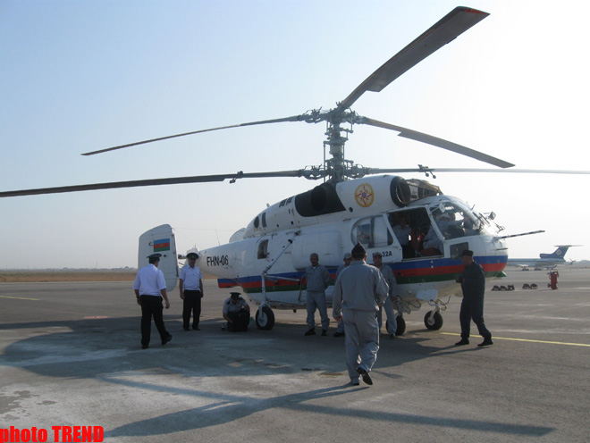 Two Azerbaijani helicopters off to Russia to extinguish fires (PHOTOS)