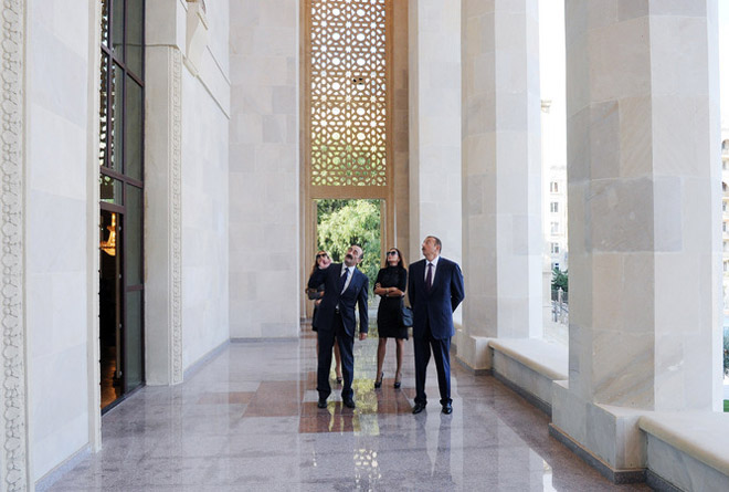 Azerbaijani President inaugurates building of Azerbaijan State Academic National Drama Theatre after major reconstruction (PHOTO)