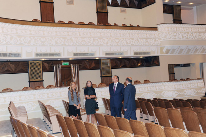 Azerbaijani President inaugurates building of Azerbaijan State Academic National Drama Theatre after major reconstruction (PHOTO)