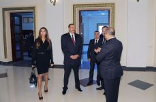 Azerbaijani President inspects overhaul at Davudova Mingachevir State Drama Theatre (PHOTO)