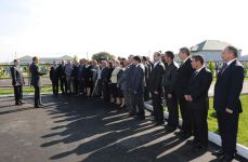 Azerbaijani President opens new houses in Saatli (PHOTO)
