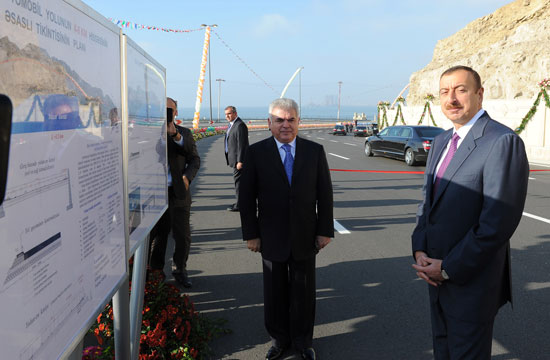 Azerbaijani President inaugurates Baku-Alat highway (PHOTO)