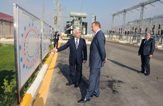 Azerbaijani President opens Khojasan substation (PHOTO)
