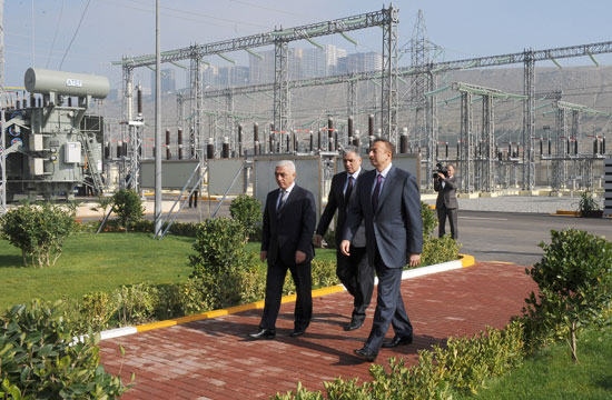 Azerbaijani President opens Khojasan substation (PHOTO)