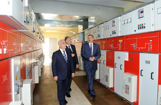 Azerbaijani President opens Khojasan substation (PHOTO)
