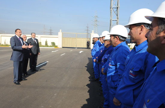 Azerbaijani President opens Khojasan substation (PHOTO)