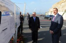 Azerbaijani President inaugurates Baku-Alat highway (PHOTO)