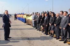 Azerbaijani President opens Baku beltway (PHOTO)