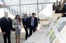 President Ilham Aliyev visits construction site of Heydar Aliyev Center (PHOTO)