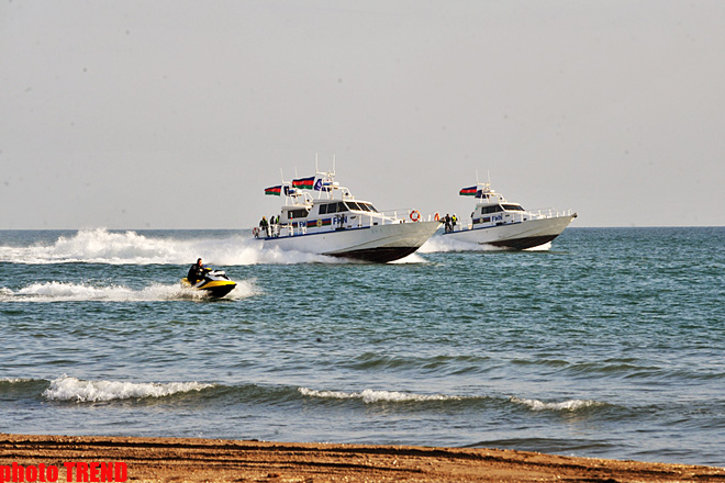 Azerbaijan conducts exercises in Caspian Sea