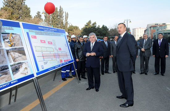 Azerbaijani President opens tunnels and pedestrian underpasses in Baku (PHOTO)