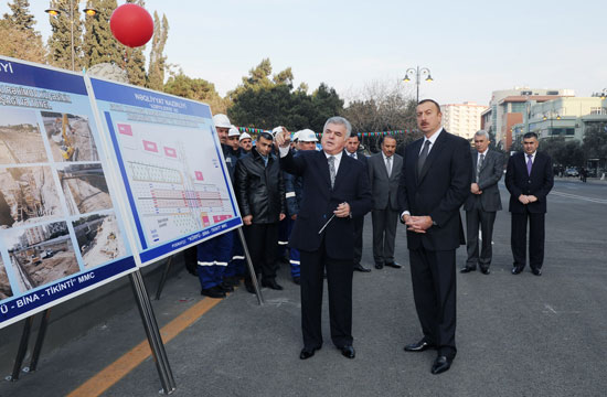 Azerbaijani President opens tunnels and pedestrian underpasses in Baku (PHOTO)