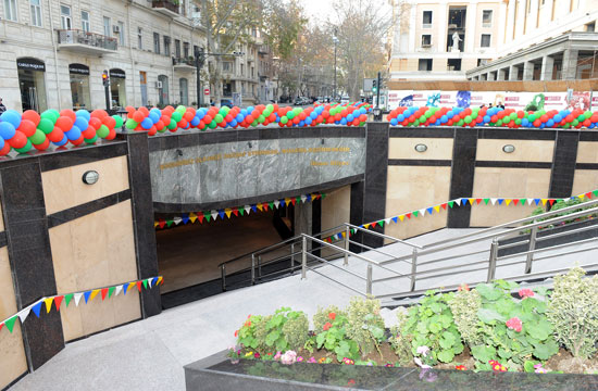 Azerbaijani President opens tunnels and pedestrian underpasses in Baku (PHOTO)