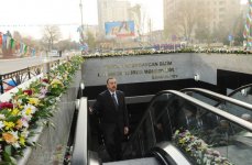 Azerbaijani President opens tunnels and pedestrian underpasses in Baku (PHOTO)