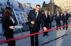 Azerbaijani President opens tunnels and pedestrian underpasses in Baku (PHOTO)