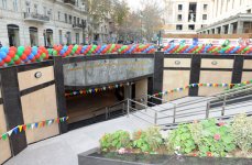 Azerbaijani President opens tunnels and pedestrian underpasses in Baku (PHOTO)