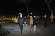 President of Azerbaijan inaugurates new park at seaside (PHOTO)