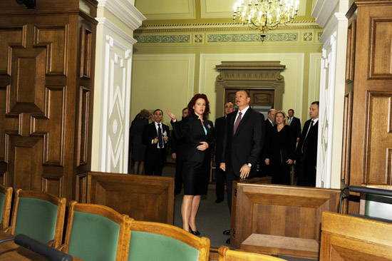 Azerbaijan`s President meets Latvia`s Saeima Speaker (PHOTO)