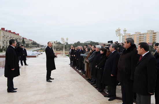 President Ilham Aliyev opens Heydar Aliyev Park, Heydar Aliyev Center and "Jirtdan" entertainment center (PHOTOS)