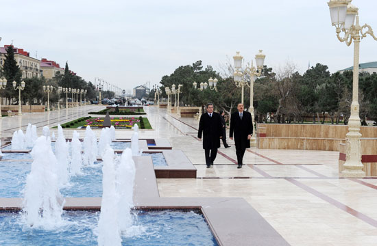 President Ilham Aliyev opens Heydar Aliyev Park, Heydar Aliyev Center and "Jirtdan" entertainment center (PHOTOS)