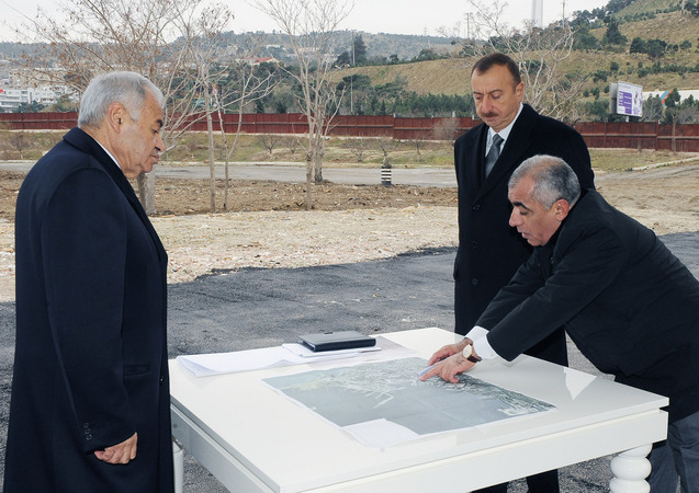 Azerbaijani President inspects ongoing reconstruction works in framework of program of Baku Boulevard's expansion (PHOTO)