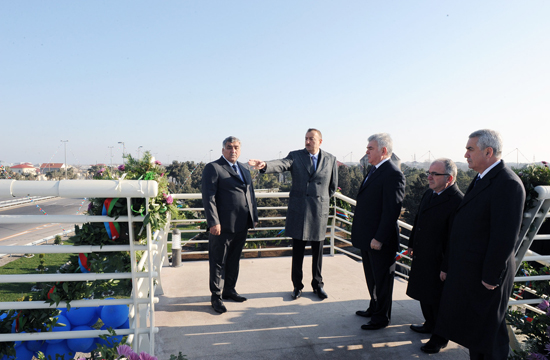 Azerbaijani President inaugurates pedestrian overpass, pedestrian underpass, road junctions and Central Dispatcher Service of Bakuelektrikshebeke (UPDATE) (PHOTOS)