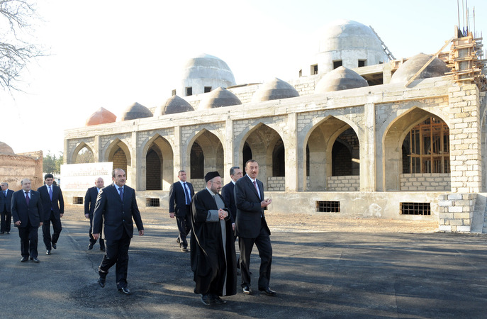 President of Azerbaijan got acquainted with reconstruction works in religious complex "Imamzade" in Ganja city (PHOTO)