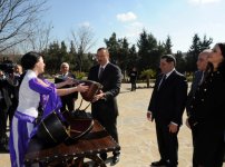 Azerbaijani President opens park in Tovuz region (PHOTO)