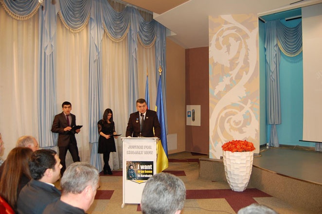 'When words freeze…' taken by Trend demonstrated during event in Donetsk dedicated to Khojaly genocide (PHOTO, VIDEO)