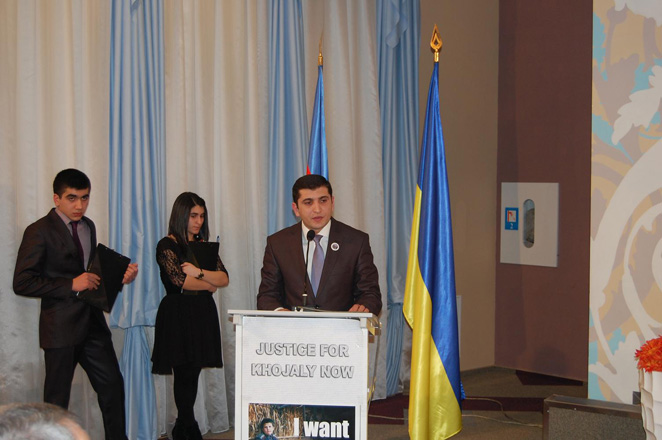 'When words freeze…' taken by Trend demonstrated during event in Donetsk dedicated to Khojaly genocide (PHOTO, VIDEO)