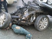 Heavy traffic accident takes place in Baku (PHOTO)