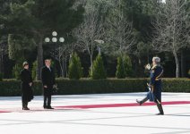 Swiss president officially welcomed to Azerbaijan (PHOTO)