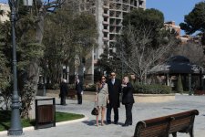 Azerbaijani President and First Lady open Officers' Park in Baku (PHOTO)