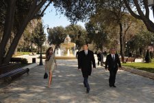 Azerbaijani President and First Lady open Officers' Park in Baku (PHOTO)