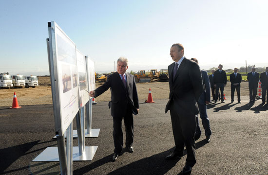 Azerbaijani President inspects reconstruction work in Alat-Astara-Iran frontier highway (PHOTO)