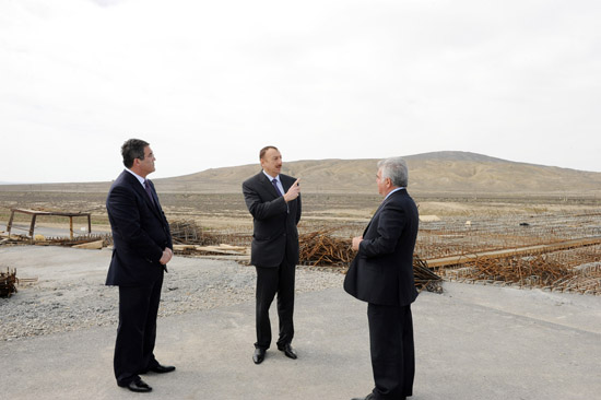 Azerbaijani President inspects reconstruction work in Alat-Astara-Iran frontier highway (PHOTO)