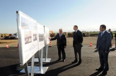 Azerbaijani President inspects reconstruction work in Alat-Astara-Iran frontier highway (PHOTO)