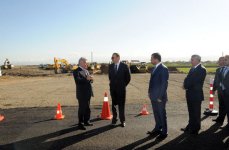 Azerbaijani President inspects reconstruction work in Alat-Astara-Iran frontier highway (PHOTO)