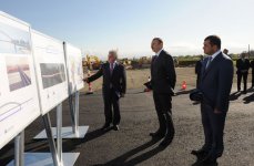 Azerbaijani President inspects reconstruction work in Alat-Astara-Iran frontier highway (PHOTO)