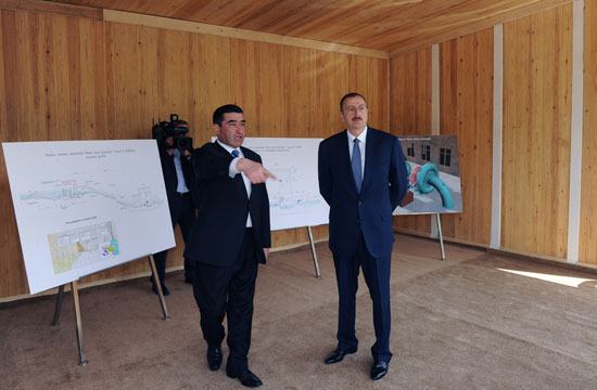 Azerbaijani President attends groundbreaking ceremony for "Astara-1" small hydroelectric station (PHOTO)