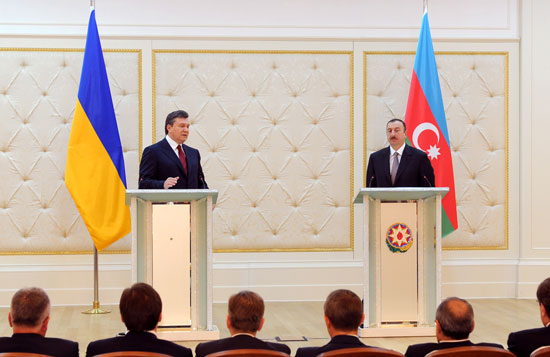Azerbaijani, Ukrainian presidents give joint press conference (PHOTO)