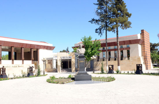 Azerbaijani President inspects Garabagh Mugham Centre named after Uzeyir Hajibayli in Agjabadi (PHOTO)