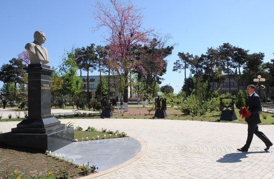 Azerbaijani President inspects Garabagh Mugham Centre named after Uzeyir Hajibayli in Agjabadi (PHOTO)