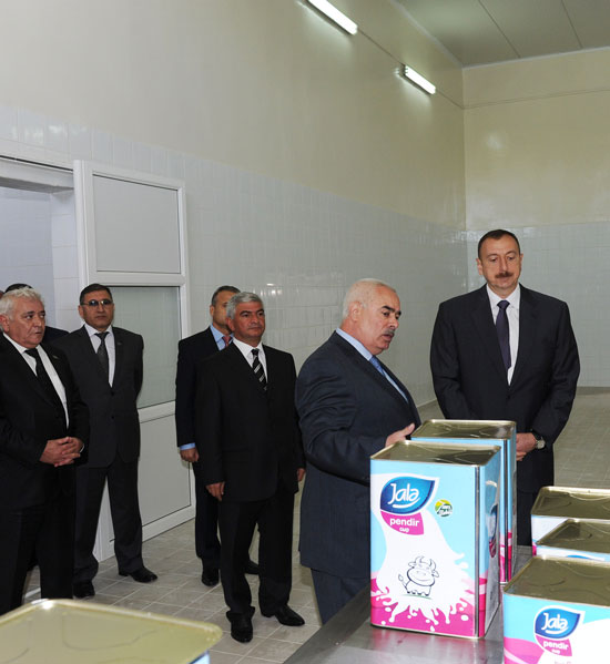 Azerbaijani President attends inauguration of Dairy Processing Plant in Agjabadi region (PHOTO)
